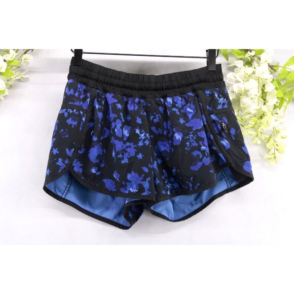 Lululemon Pants - Lululemon Women's Speed Short Dandy Digie Black Porcelain Lakeside Blue Sz 6